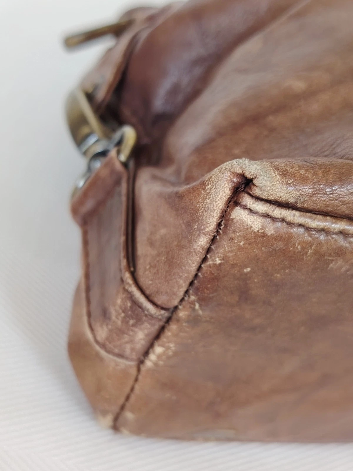 Damen Vintage Tasche aus Leder mit Schultergurt