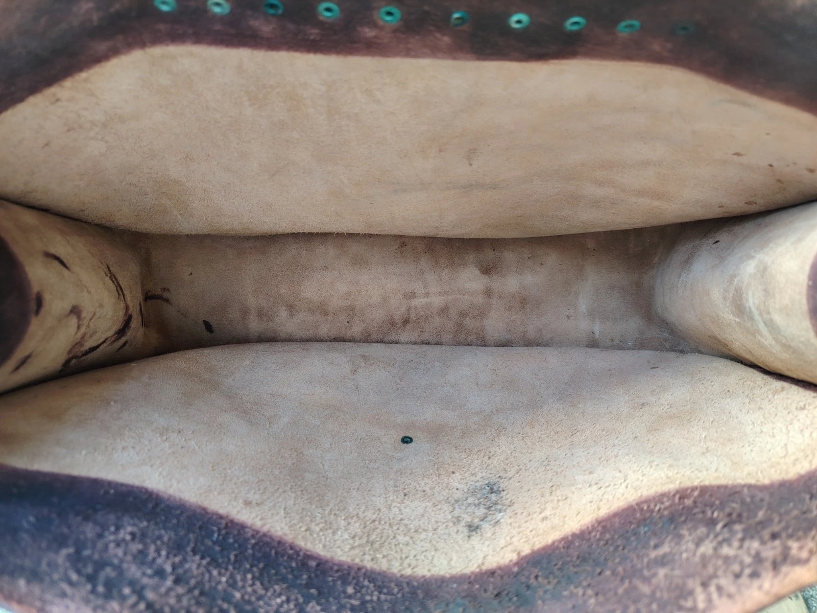 Extra große Leder Schultertasche in Braun