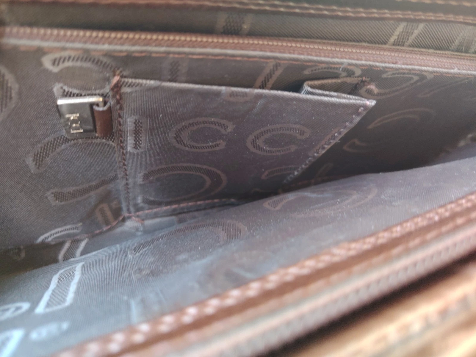 Mittelgroße braune Vintage Handtasche von Icci