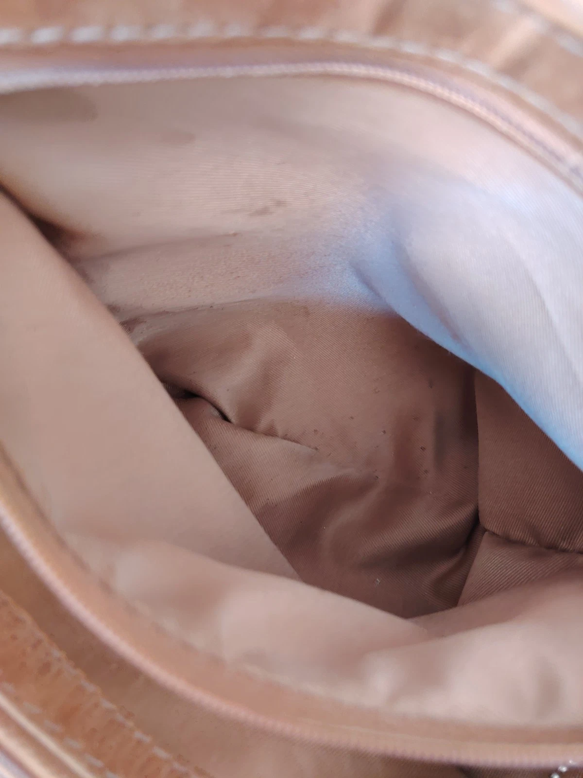 Leder Schultertasche von Manfield mit Netzoptik