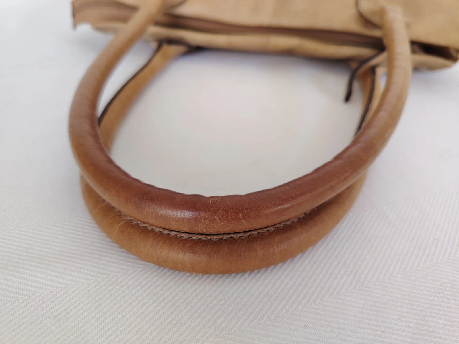 Vintage Manfield Tasche mit ledernem Schulterriemen