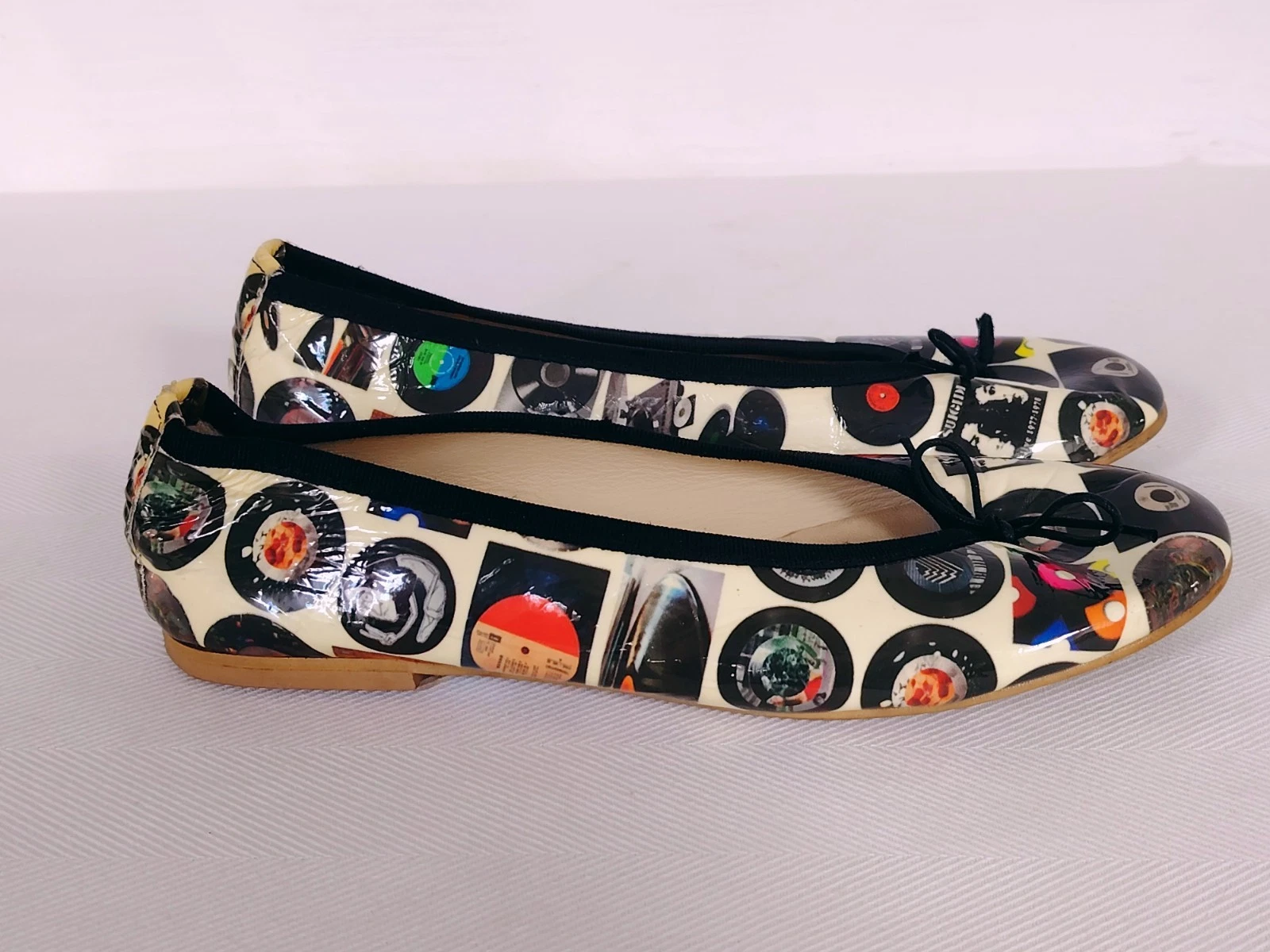 Mehrfarbige Lackleder Ballerinas mit Lederinnensohle
