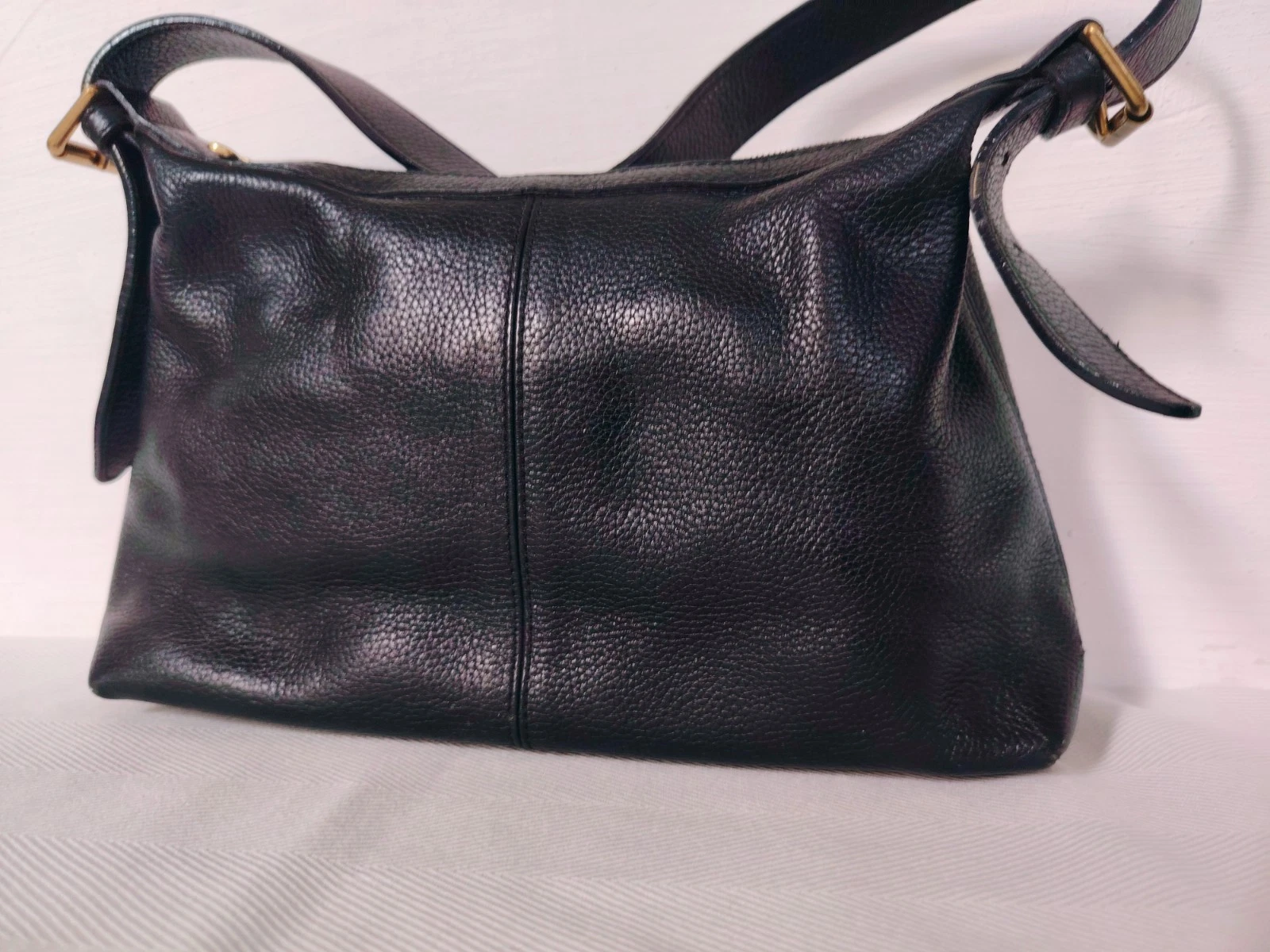 Schwarze Leder Schultertasche von Mulberry