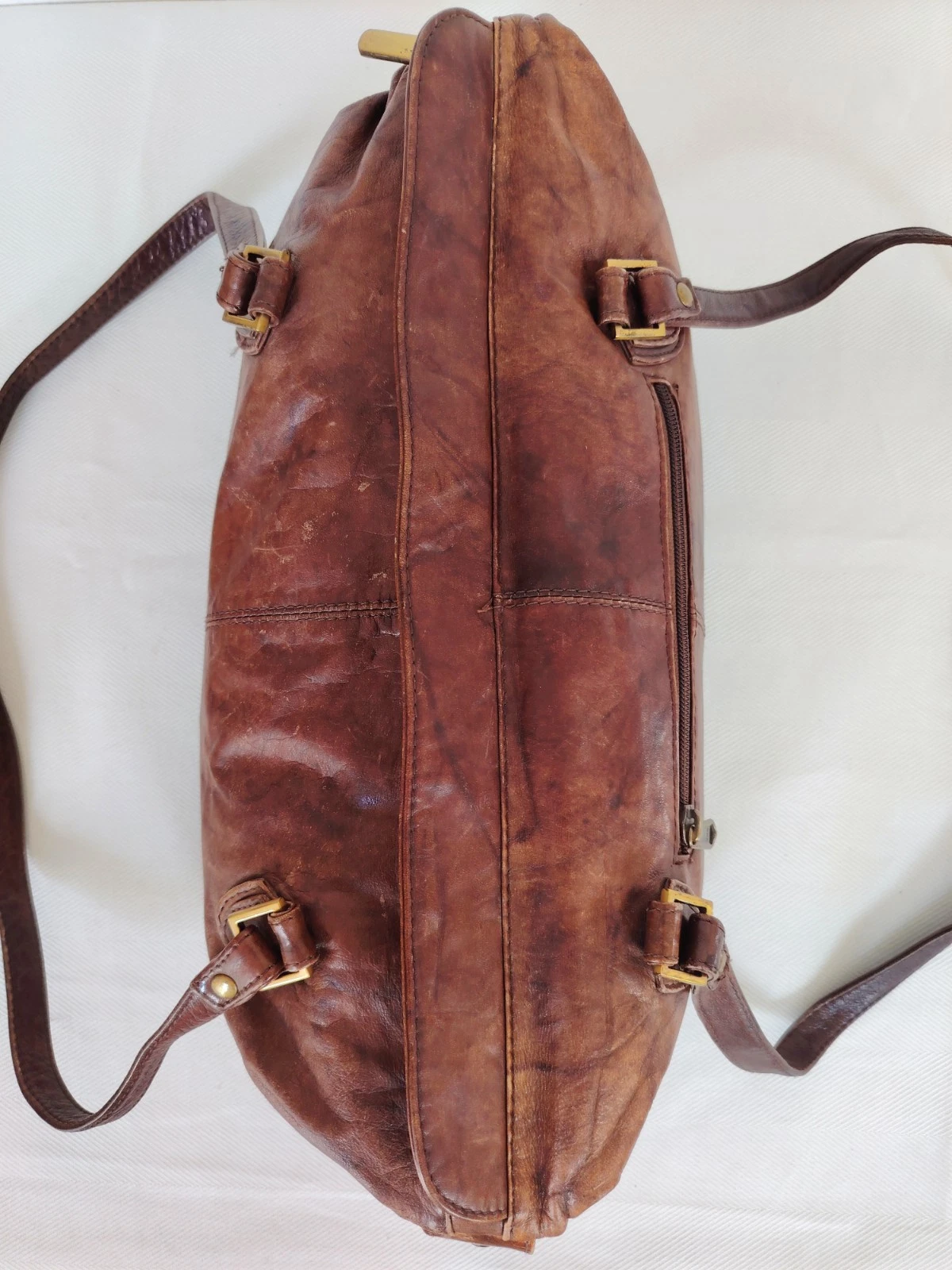 Vintage Love Ledertasche mit schwarzem Innenfutter