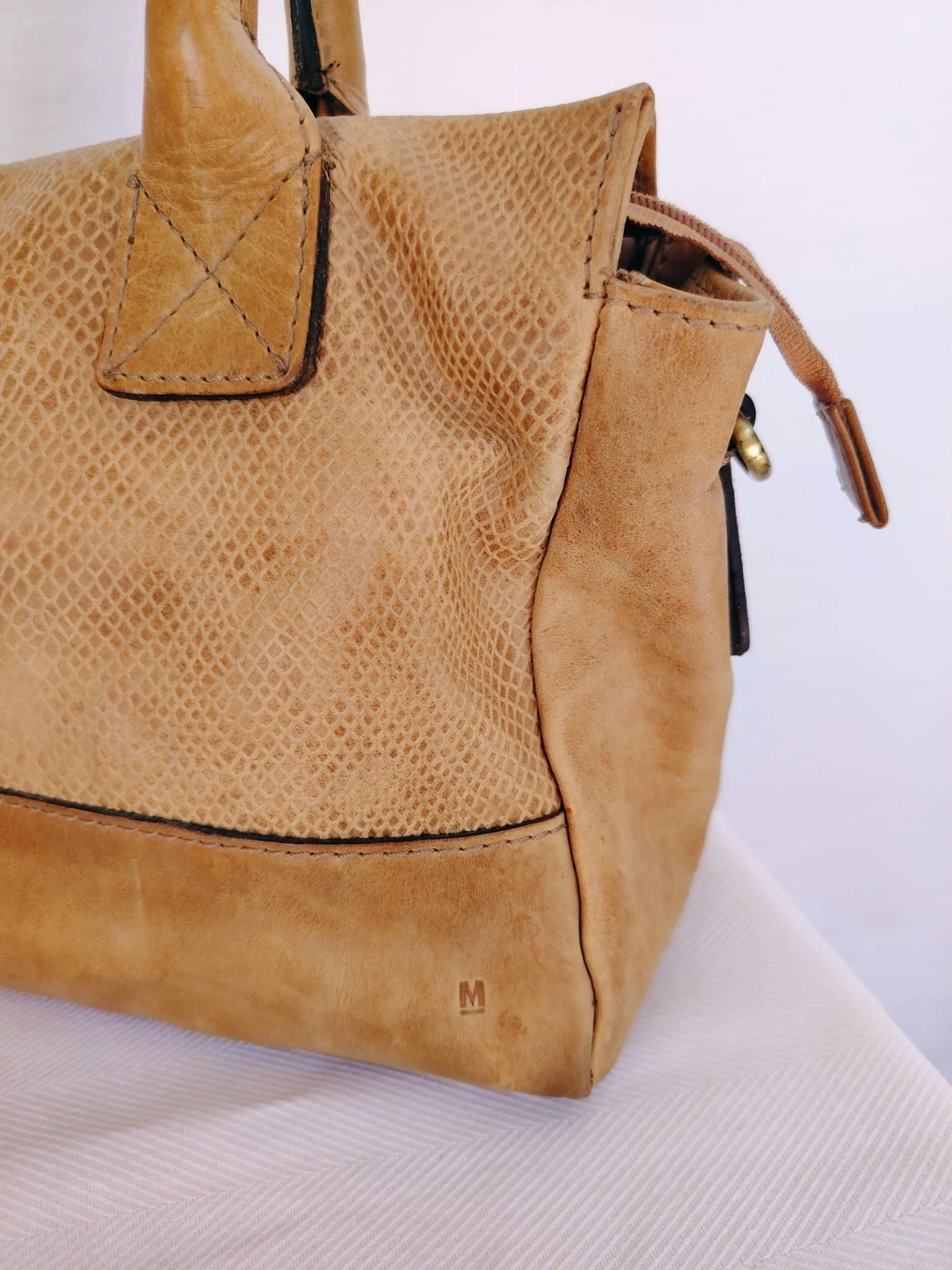 Vintage Schultertasche von Manfield im mittelgroßen Format